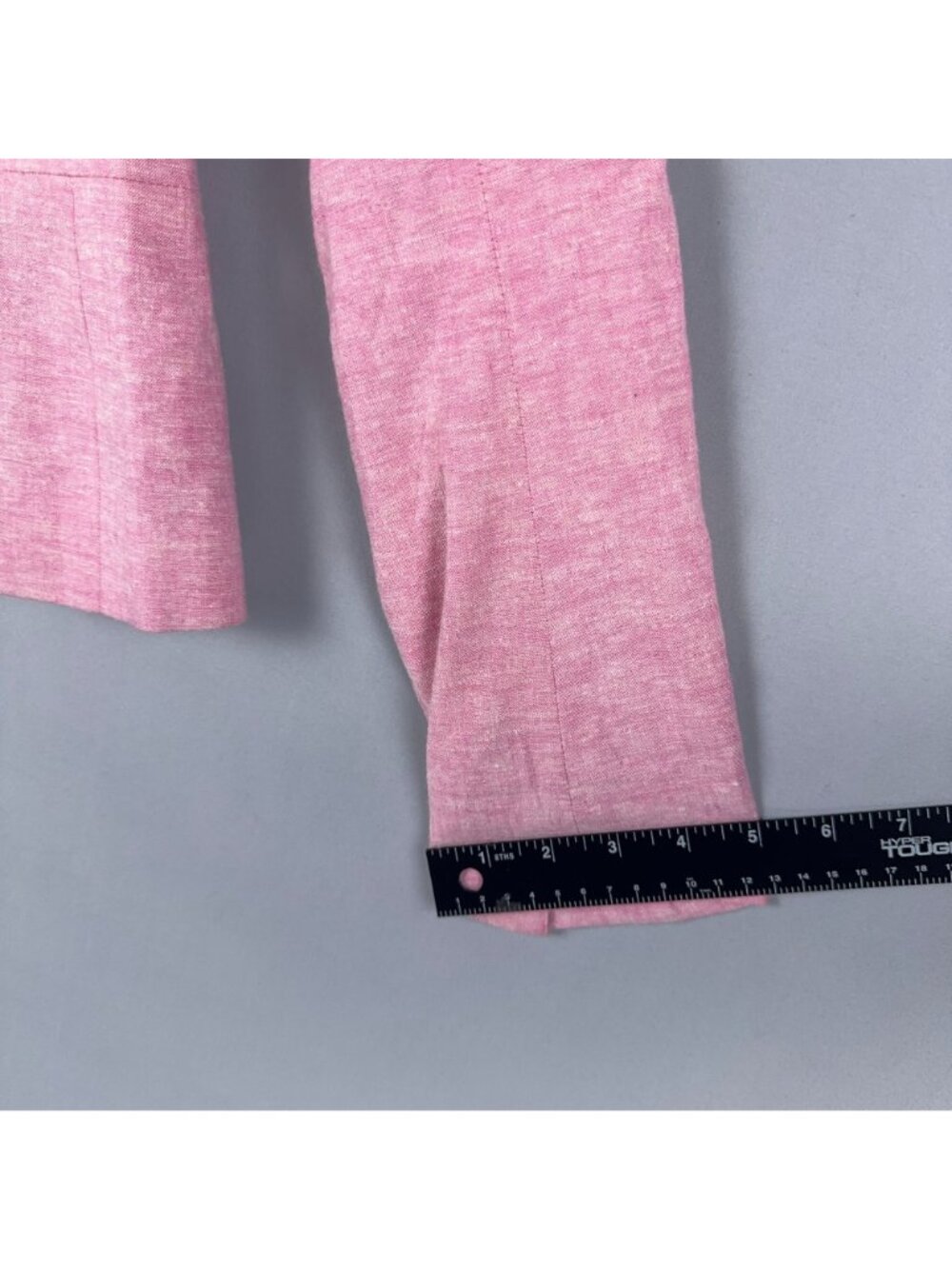 7th Avenue Blazer Jacket Size 4 Pink Long Sleeves Two-Button Lightweight - Picture 12 of 13